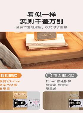 实几床头柜现简约代床边收纳柜边创意小柜子家用BJ015520卧室床头