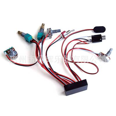 4线段电吉他贝斯CLF拾音贝音色调节路电司拾音器主被动可器切换线