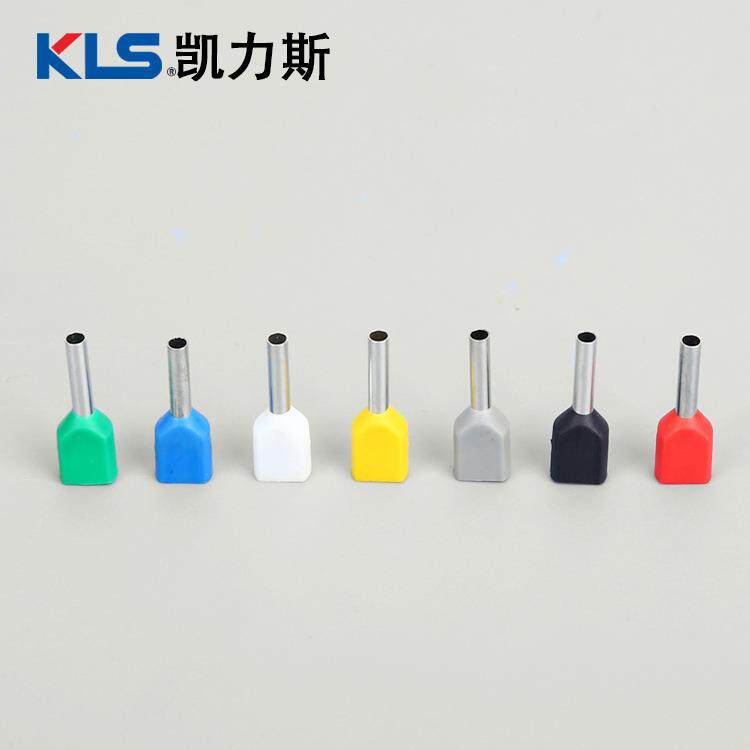 TSRBE10-14欧式端线子E并线电线接头双线管形预绝缘端头T冷压端接