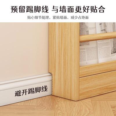 挂置物架壁木儿童书柜上墙免孔收NYP纳柜子门后薄柜夹缝打简易实