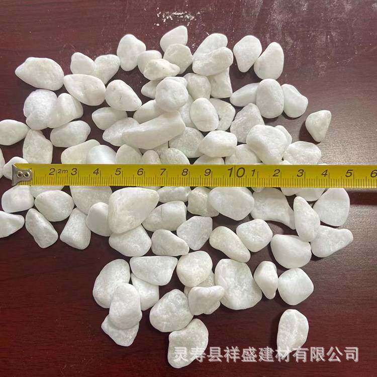 白色鹅卵石 园艺盆栽多肉白色小石子庭院园林铺路机制雪花白石头