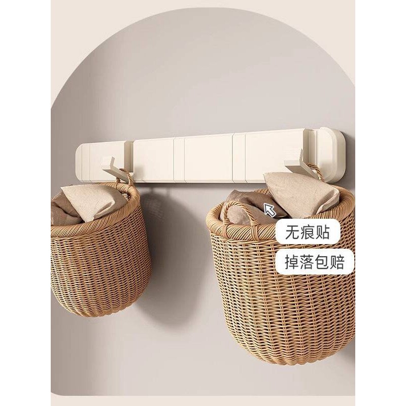 德国免打孔挂钩入户门隐形衣服浴室玄关衣帽衣架壁挂门后墙上折叠