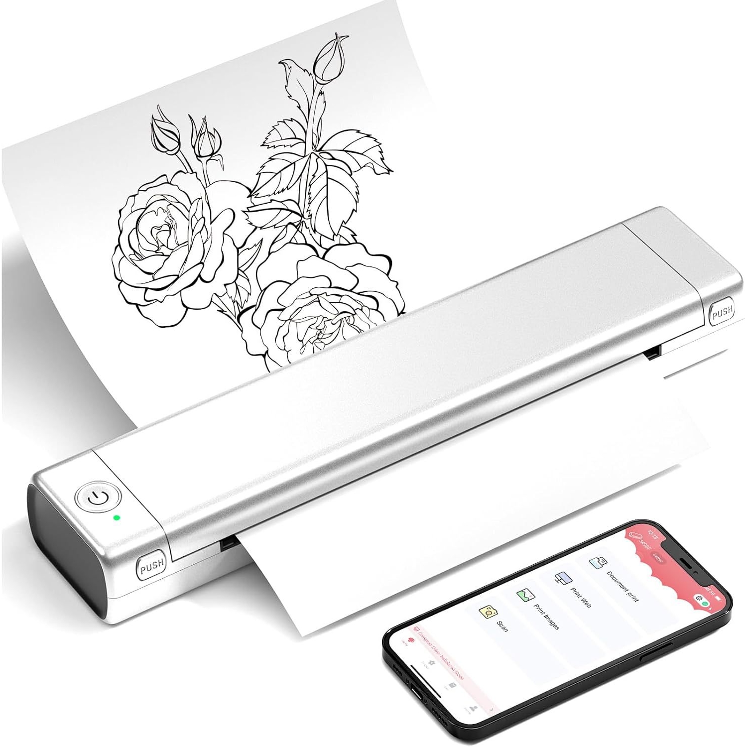 Phomemo M08F热敏打印机跨境A4便携式蓝牙小型办公迷你家用打印机