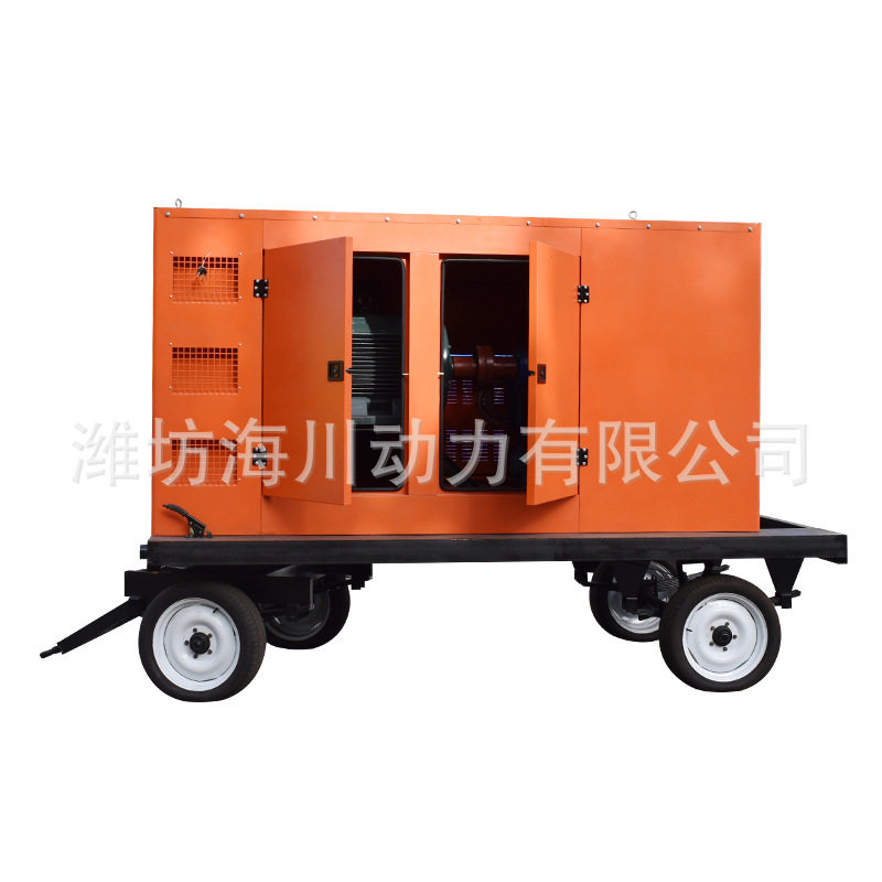 1500立方大流量防汛水泵 55KW柴油机水泵 移动泵车