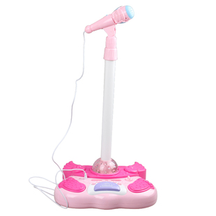 儿童麦克风扩音音乐话筒带支架仿真卡拉OK唱歌玩具幼儿园区角礼物