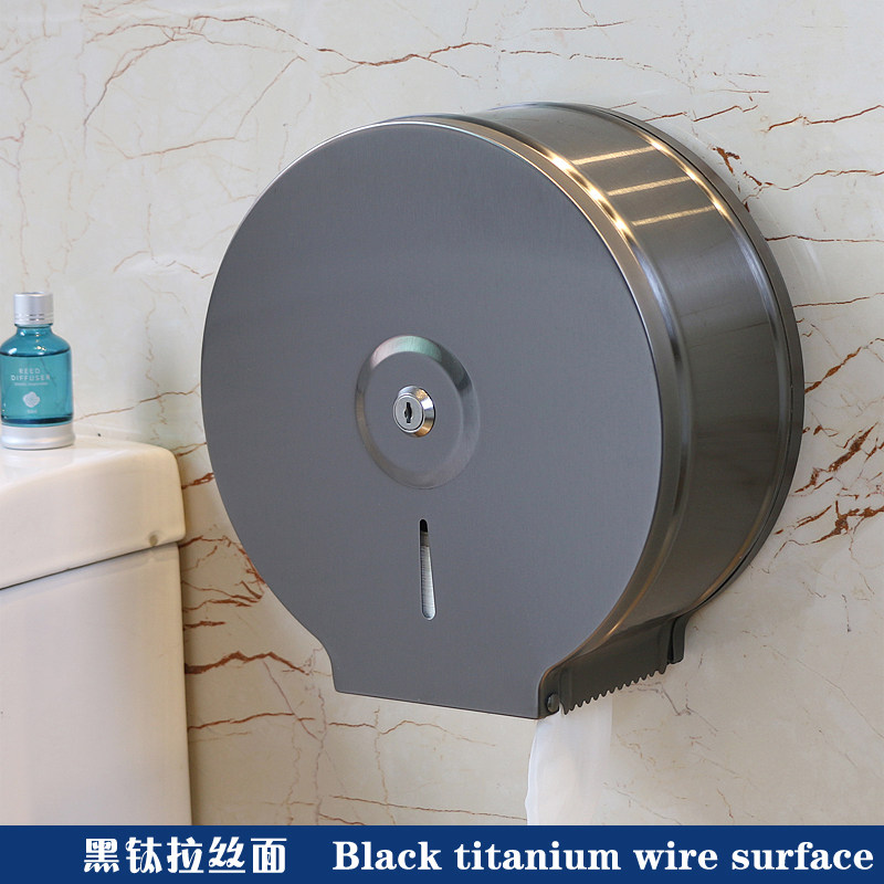 不锈钢大卷纸盒 酒店卫生间纸巾架免打孔防水大盘纸盒壁挂厕纸架