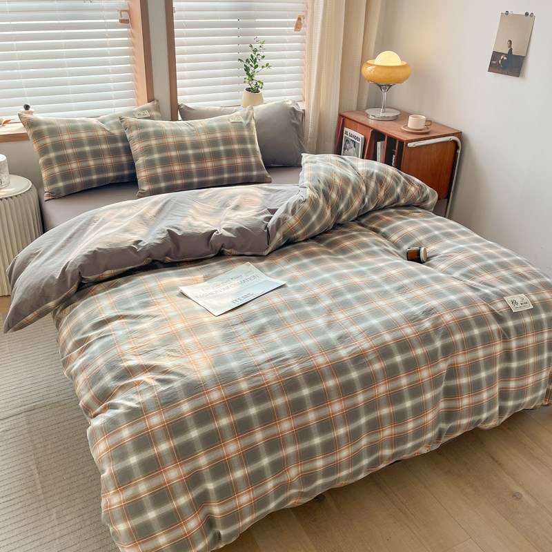 被套单件200x230全棉水洗棉被罩150x200学生宿舍被单三件套男