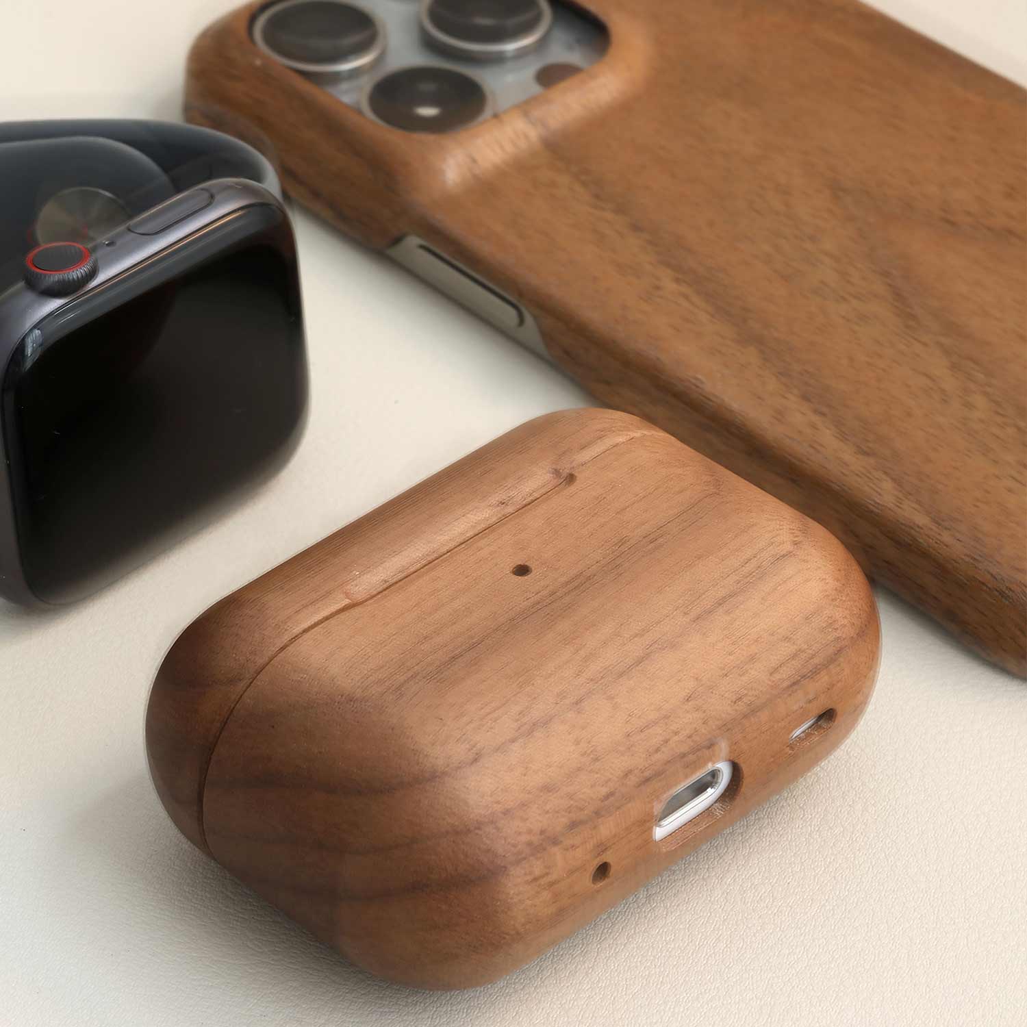 木质耳机壳适用苹果airpodspro3 airpods4/3保护套简约高级小众