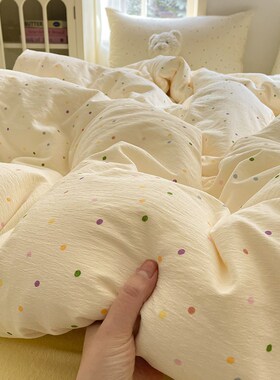 a类母婴柔软全棉被套单件150x20B0x230纯棉被子罩学生床单人三件