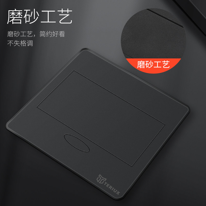 桌面插座多媒体接线信息盒多功能会议讲台H黑色高清音频弹起嵌入