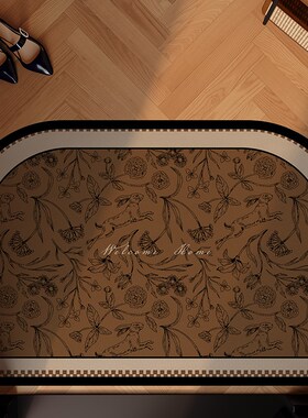 可裁剪入户门地垫2024新款pvcC可擦免洗门垫皮革门口地毯耐脏防滑