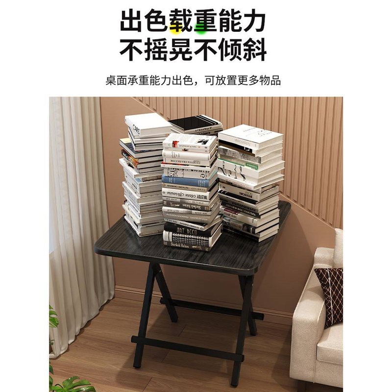 折叠桌餐桌方桌子家用简易1米吃饭桌90cm户外摆摊折叠桌椅小户型