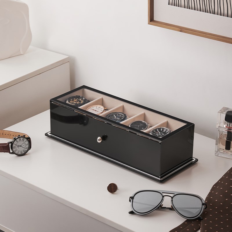 手表收纳盒高档精致情侣表盒男士腕表收纳首饰收藏展示盒防尘表盒