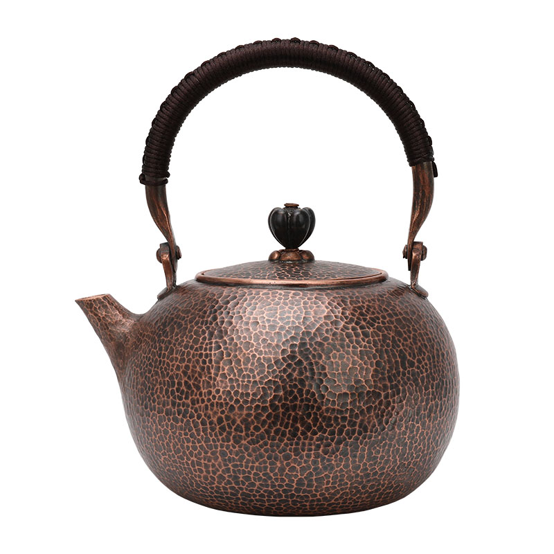 铜壶烧水茶壶纯铜手工一体紫铜加厚茶具一张打茶壶云南沏茶壶