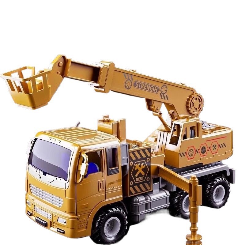 2024新款儿童挖掘机工程车玩具套装男孩汽车推土挖机搅拌翻斗吊车