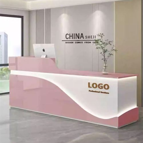 简约现代烤漆前台接待台美容院吧台收银台公司店铺小型柜台桌