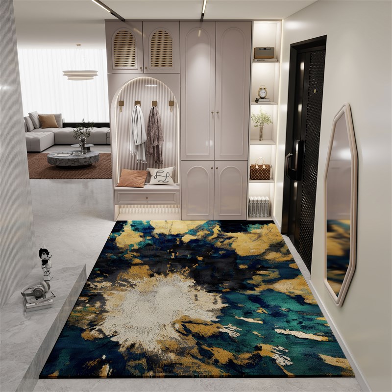 现代风入户门地垫进门脚垫家用玄关地垫客厅地毯卧室地垫防滑耐磨