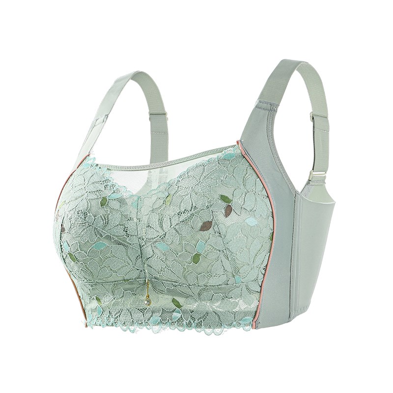 内衣女大码防下垂上托调整型文胸防走光无钢圈胸罩薄款大胸显小