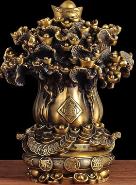 铜白菜摆件招财家居客厅酒柜装饰品办公室收银台开业礼品工艺品