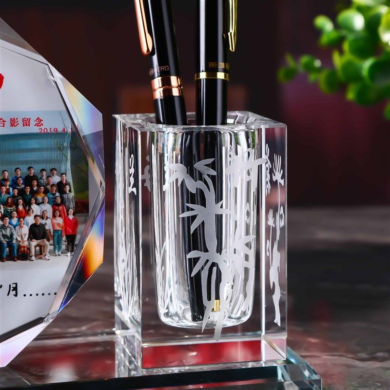 毕业纪念品礼物同学聚会水晶相框礼物笔筒定制照片班级留念纪念品