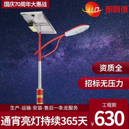 6米太阳能路灯LED光伏路灯30W40W60W厂家新农村道路灯户外7米8米