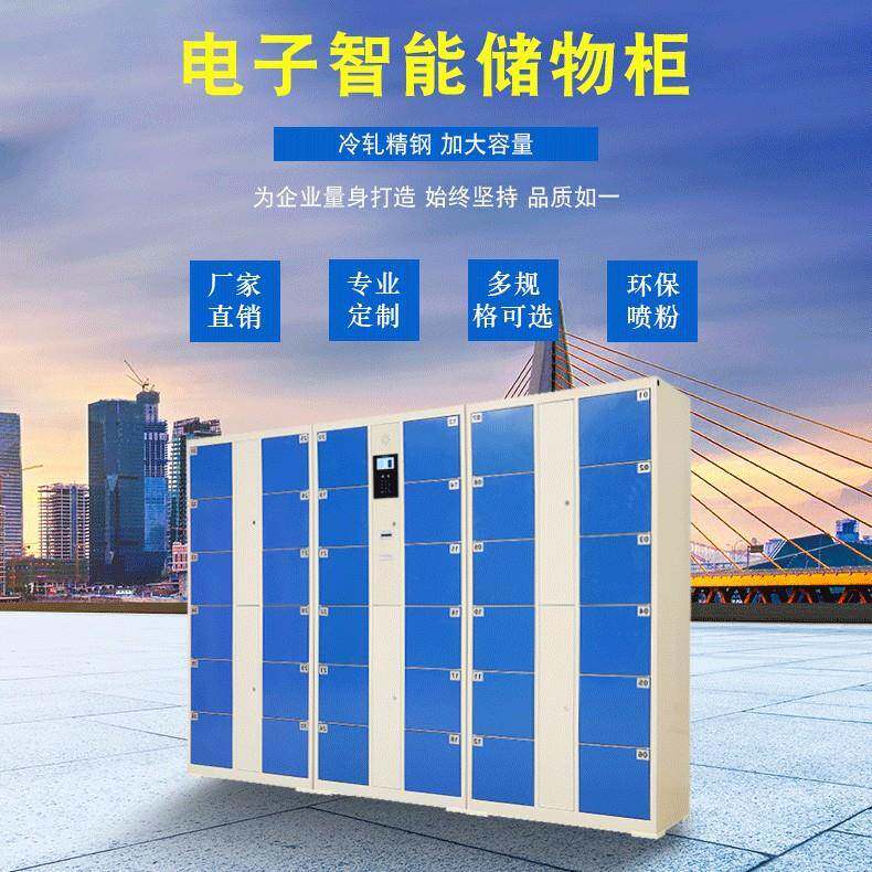 电子智能储物柜超市游泳馆条图书馆形码存包柜人脸识别自助寄存柜