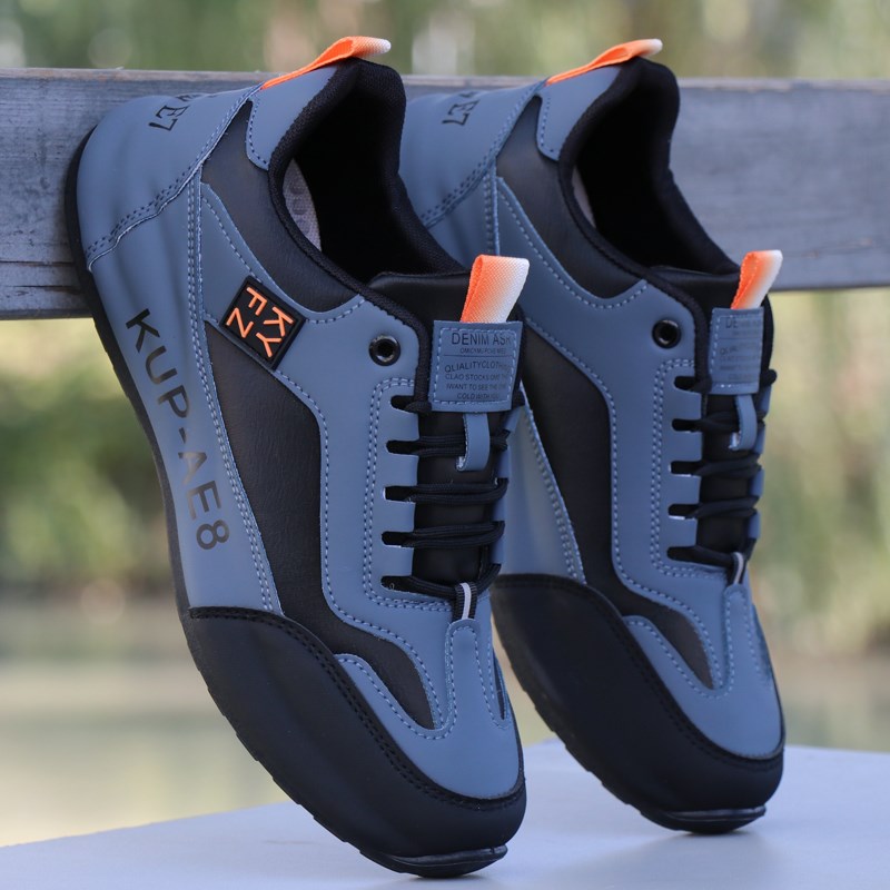 鞋子男款秋冬季皮面防水防滑防寒保暖加绒加厚棉鞋休闲运动跑步鞋