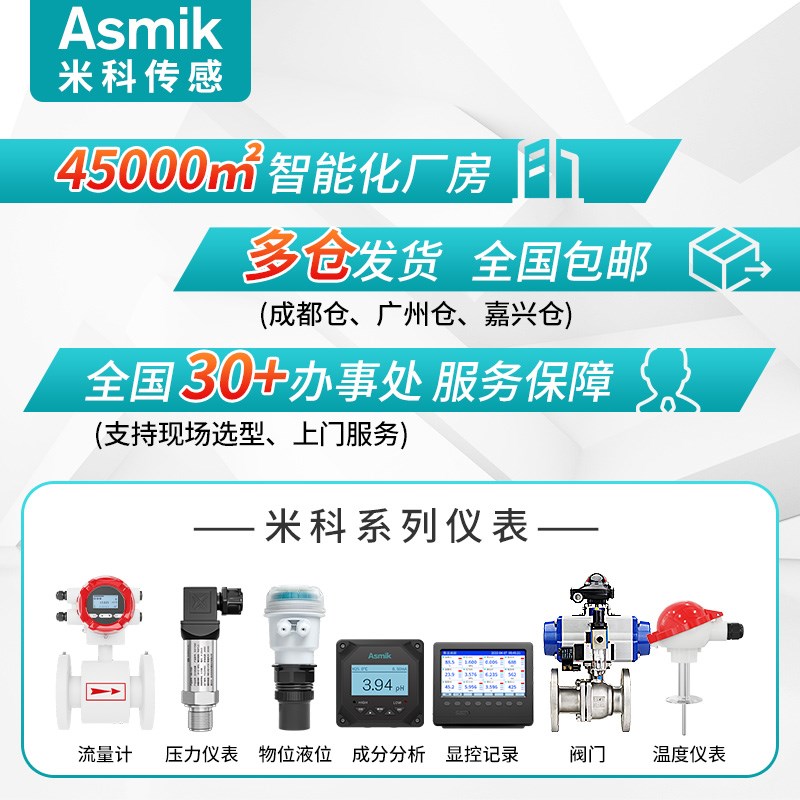 米科pH计传感器E+H电极探头数字式玻璃水质分析pH值酸碱度检测仪