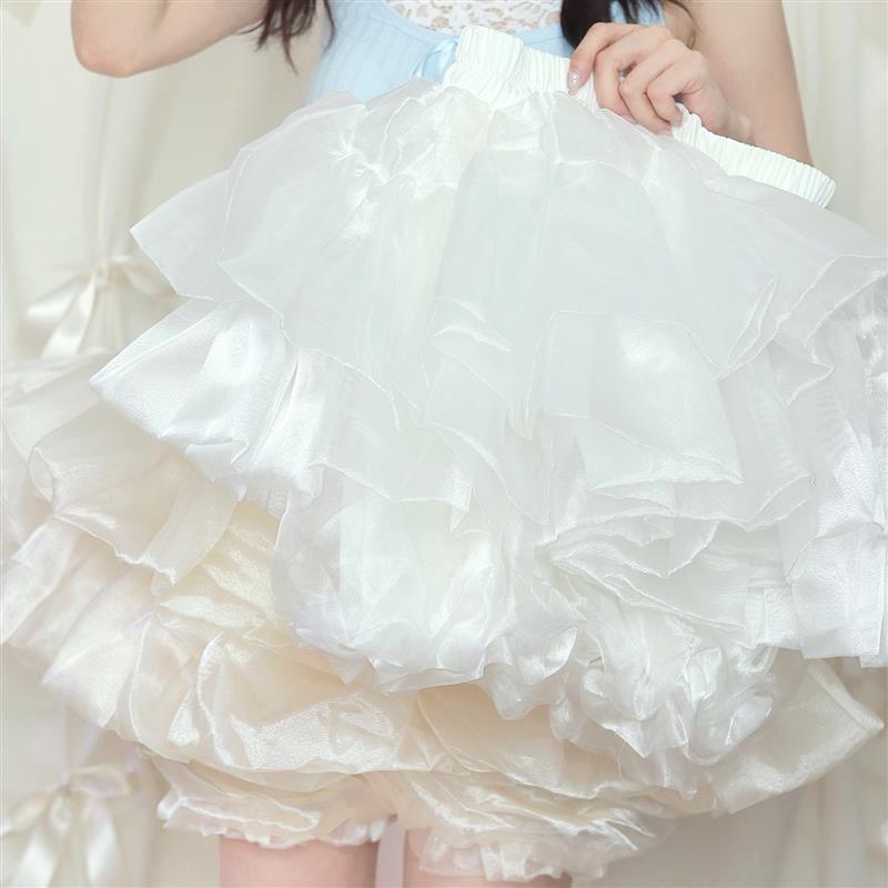 Lolita裙撑打l底裤防走光薄款jk可外穿少女花苞保险裤南瓜裤安全图片