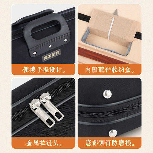可背可提牛津二胡琴盒轻便二胡盒子二胡专用包装盒二胡硬盒乐器盒