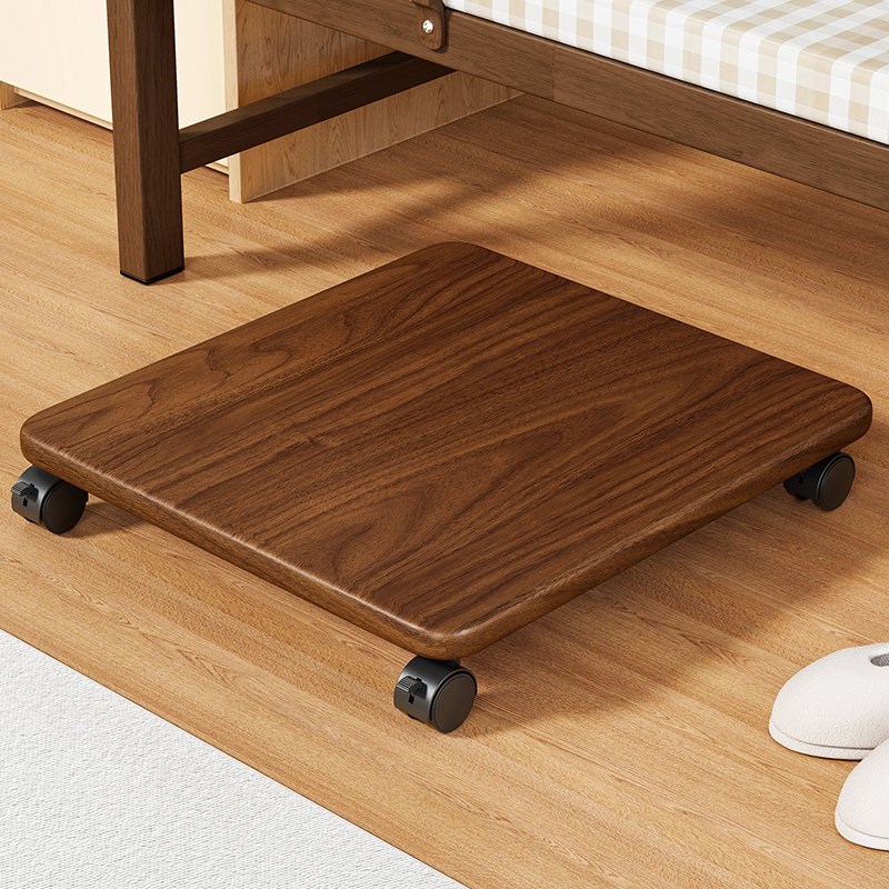 实木收纳箱置物架家用可移动托架底座花盆推车带万向轮收纳箱底座