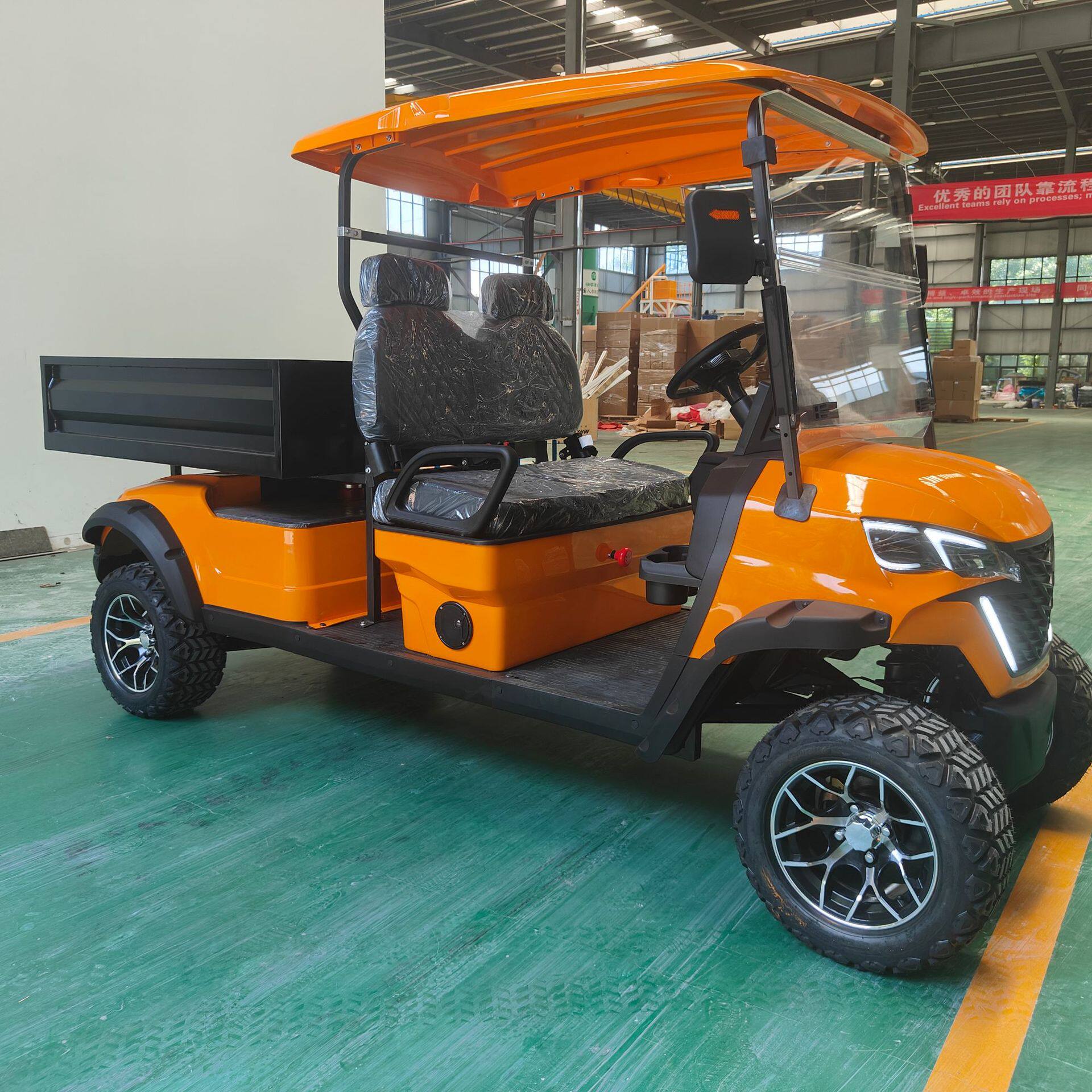 ElectricGolfCart景区观光旅游巡逻车带车斗运输车跨境越野车