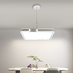 办公室伸缩专用灯棋牌室店铺商用吊灯现代简约客厅可升降餐厅灯具