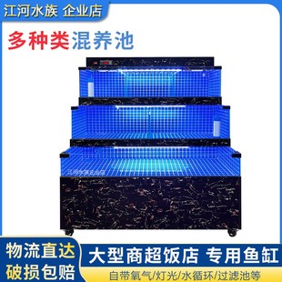移动海鲜鱼缸商用海鲜池饭店专用海鲜缸超市海鲜贝类池制冷机一体