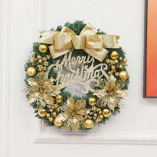 饰品 60cm圣诞门挂藤环商场酒店橱R窗挂饰圣诞节装 圣诞花环40