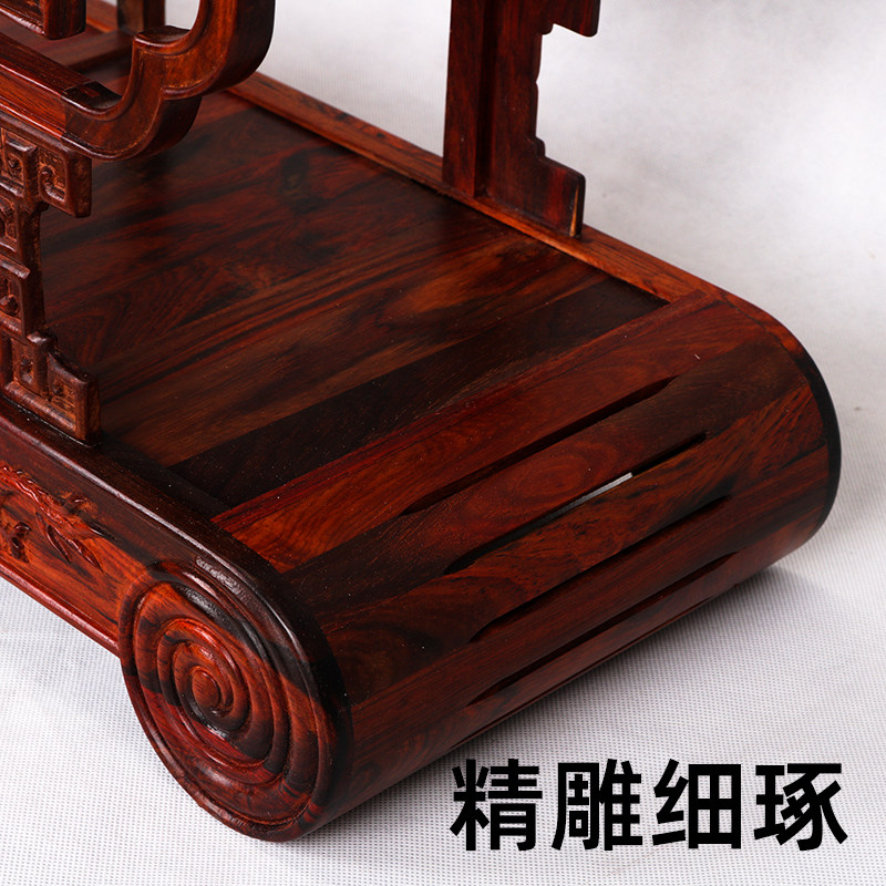 大红酸枝小博古架实木中式客厅多宝阁隔断置物架红木酒架酒柜摆件