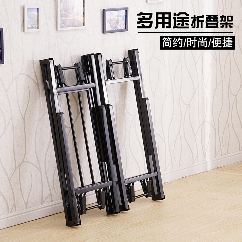 简易折叠桌脚架子课桌架桌腿办公桌架单双层弹簧架对折架支架会议