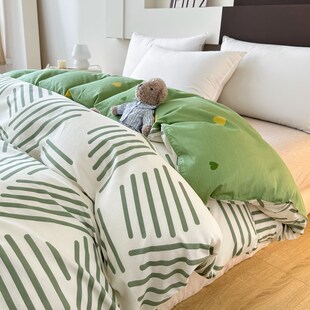 简约单被套纯棉全棉100%男r生150x200x230单件学生宿舍少女220x24