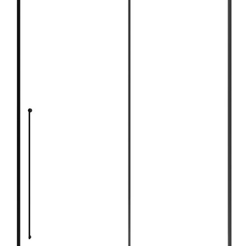 网红极窄一字型淋浴房卫生间干湿分离隔断浴室玻璃移门推拉门浴屏