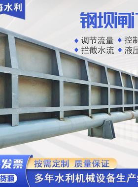 液压钢坝闸门厂家水利工程液压启闭机大跨度液压景观钢坝闸