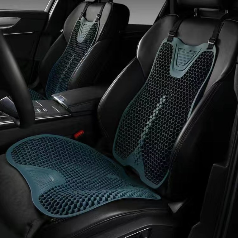 夏季汽车坐垫通风增高垫座椅冰垫座垫教练车夏天硅胶不塌凉垫套装
