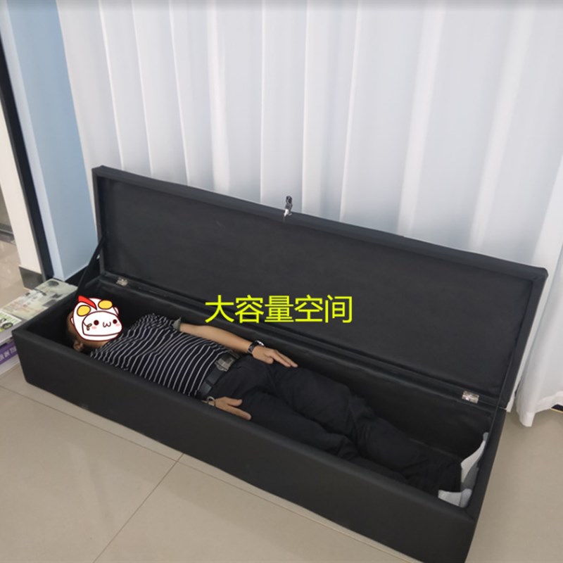 长条沙发凳实体娃娃女友带锁收纳箱储物凳娃娃收藏箱子可装东西