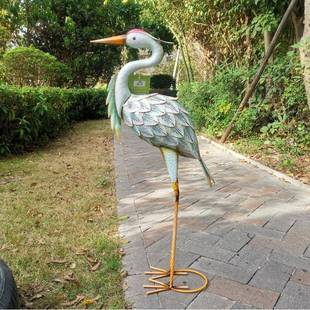 亚马逊铁工艺墅W G19212外雕塑田园风庭户乡院景区美村别鹤鹭鸟动