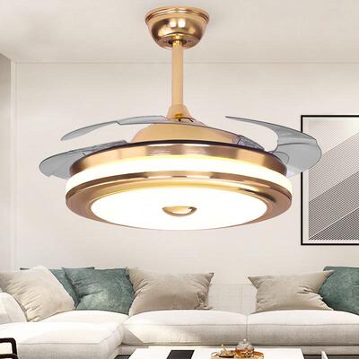 隐形风扇灯灯吊扇家用客简厅现代RHH约餐风厅静音大力吸顶带电扇