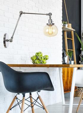 美式风格意小道巧简约卧室展厅走创楼BA120L铬廊客厅装饰壁灯