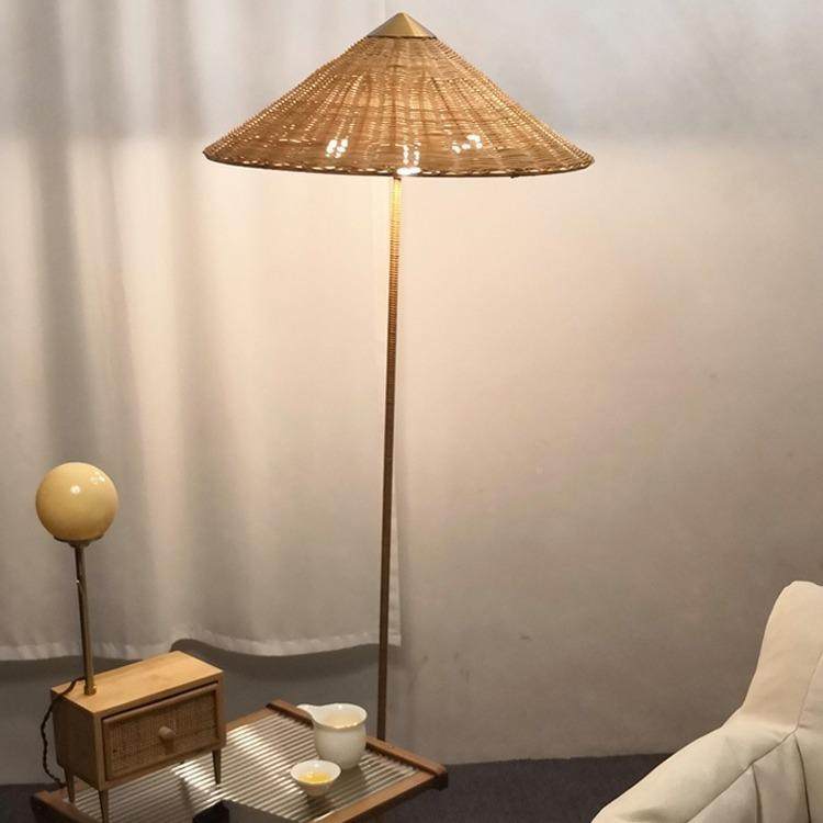 奶油氛围中古SKN丹麦中国落地灯客卧书房厅沙发帽旁室设计师落地