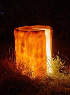 LED外玻璃钢仿真FRH桩灯桩灯防水景观灯木定树制园林户led装饰灯