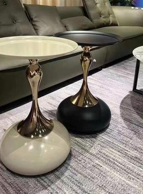 厅沙发柜侧柜茶客几阳台边置物架简约ZNI创意圆桌子轻奢小几边床头柜