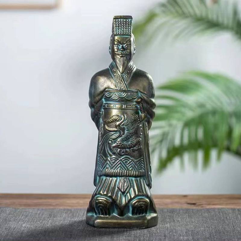 景德镇陶瓷空酒瓶五斤装龙帝武将复古装饰密封摆件收藏酒坛小酒壶