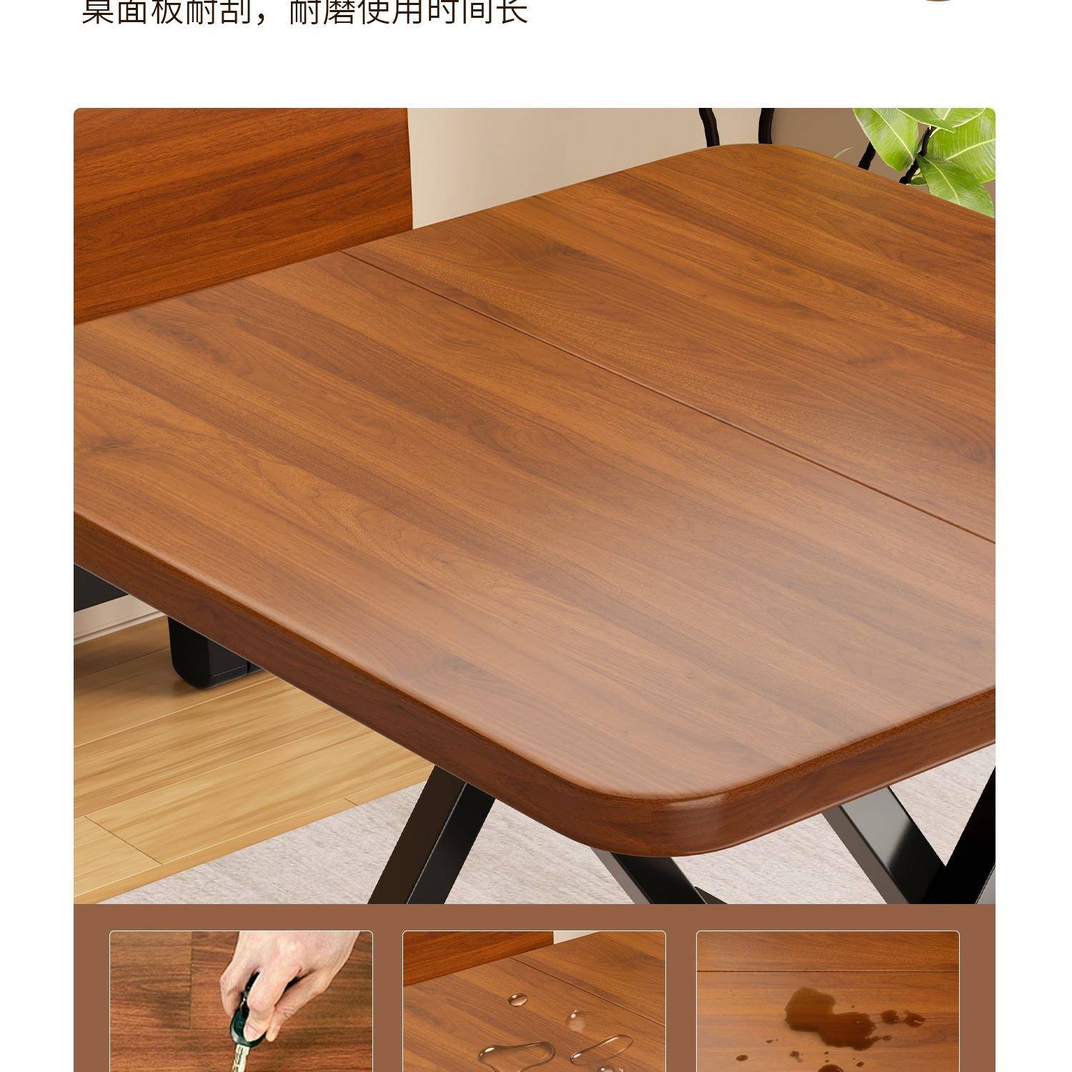 可折叠桌子便携F98TMS5H式小四户型出租房用餐桌吃饭桌子方家摊桌